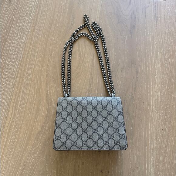 Gucci Dionysus Shoulder Bag Small Brown Black Antique Silver - Picture 8 of 11